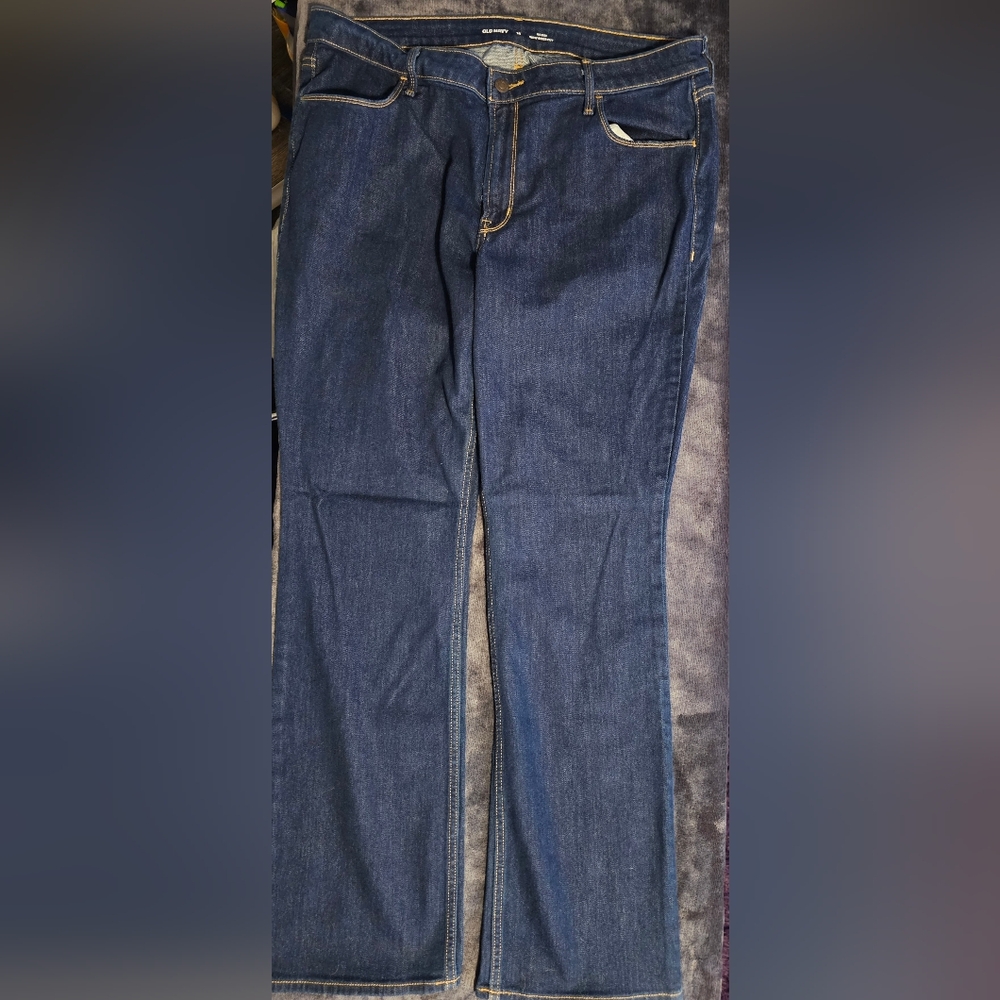 Old Navy Women's Dark Blue Boot Cut Jeans - Picture 1 of 5